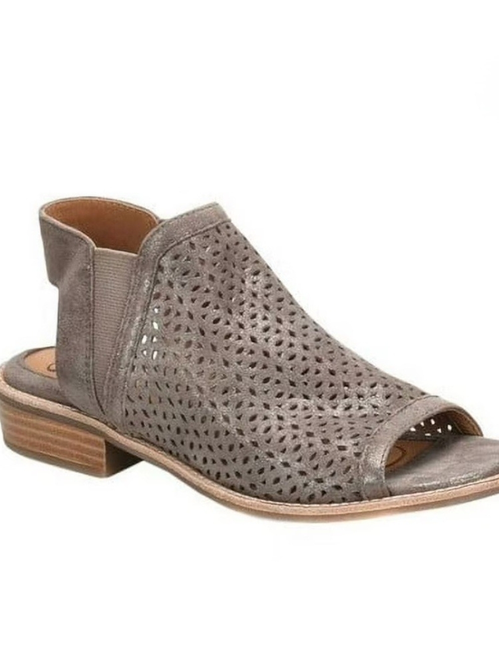 Sofft Nalda Perforated Suede Slingback Open-Toe Sandal Size 7..5